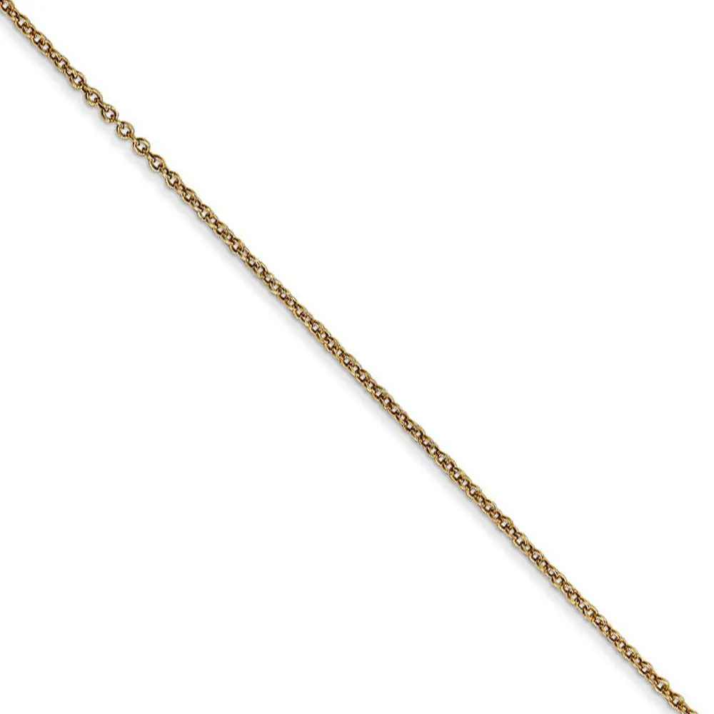 14k Yellow Gold 14mm Diamond Cut Plumeria Necklace