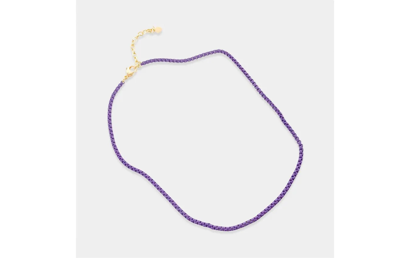 16 Enamel Cable Chain Necklace