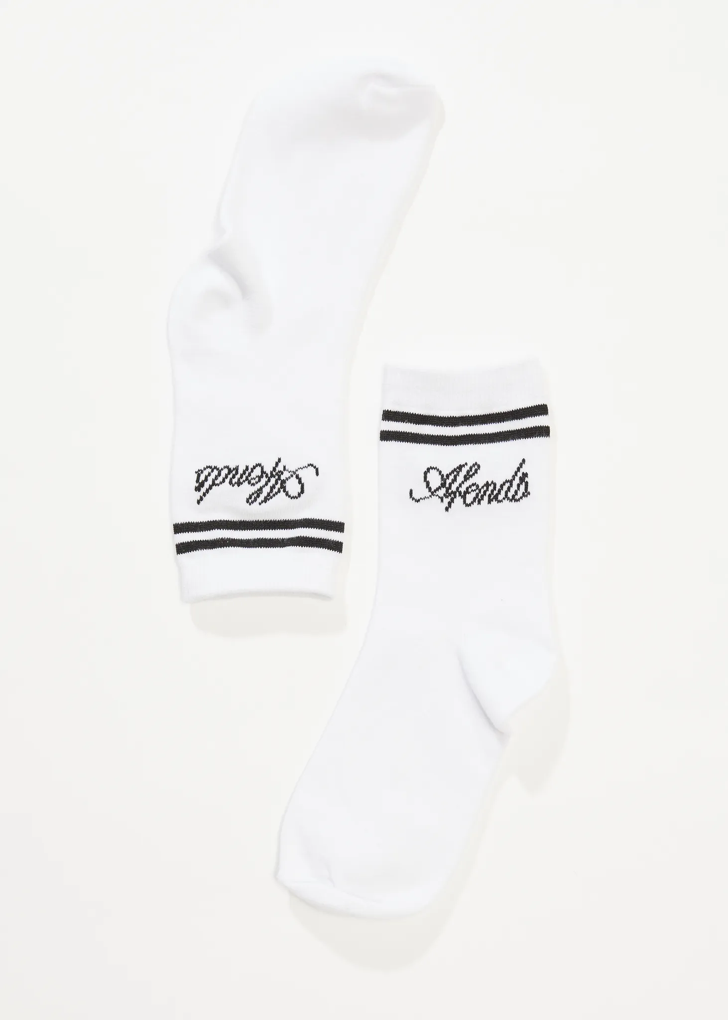 AFENDS Womens Notice - Socks Two Pack - White / Black