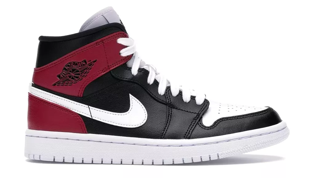 Air Jordan 1 Mid Black Noble Red (W)