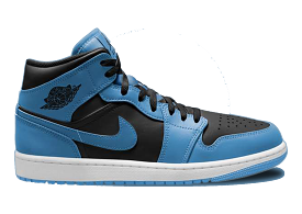 Air Jordan 1 Mid University Blue Black (TD)