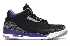 Air Jordan Retro 3 Black Court Purple