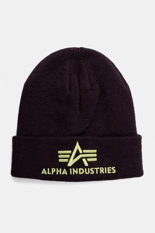 Alpha Industries beanie violet color