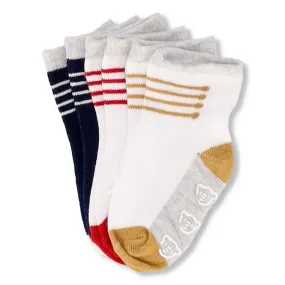 Baby Boys 3 Pack Lace-Up Socks - Red