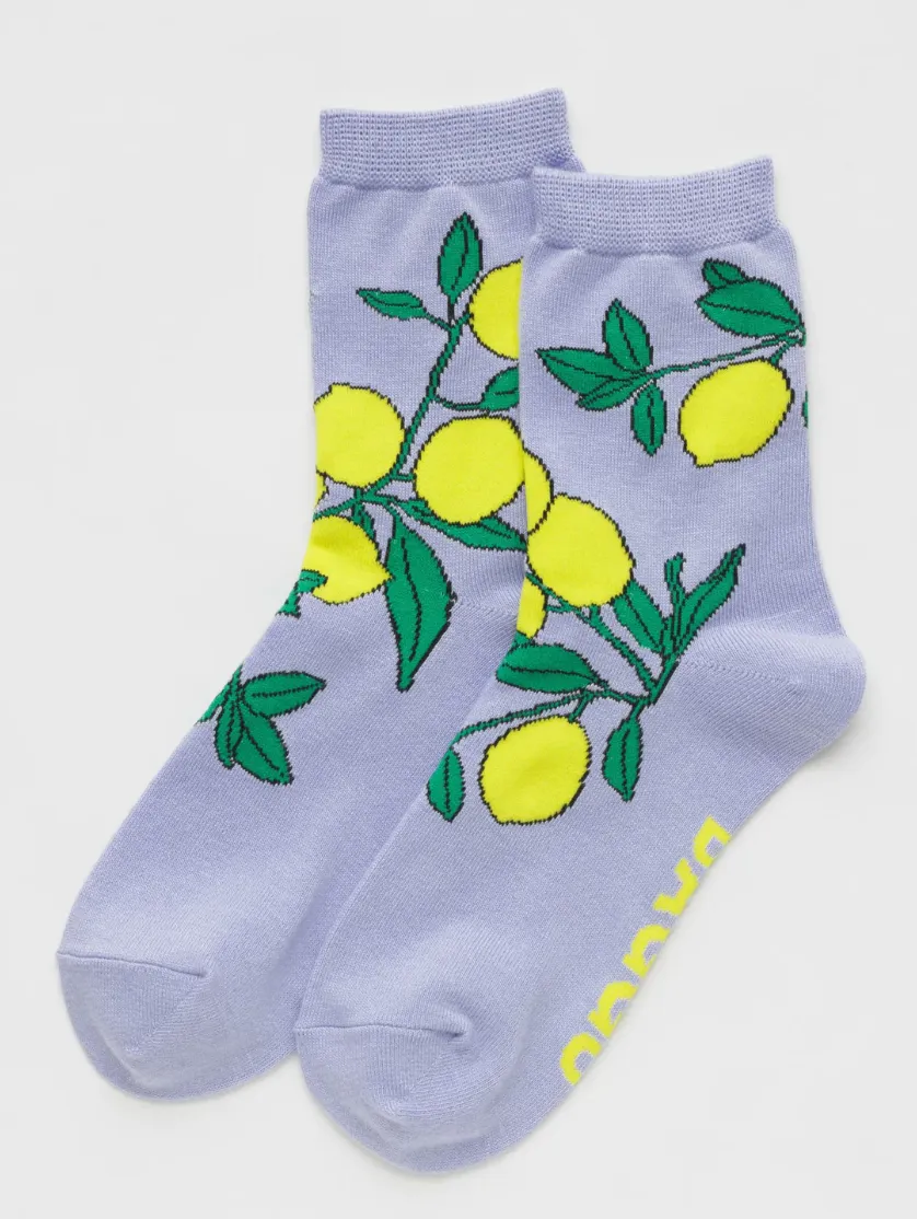 Baggu: Crew Sock - Lemon Tree