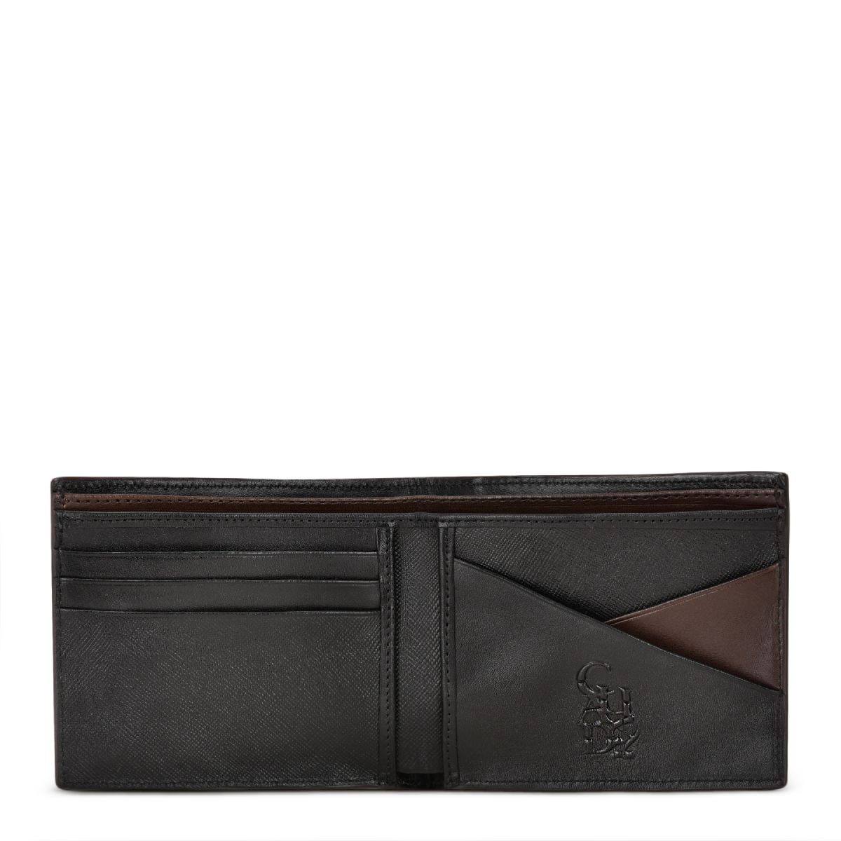 BC003NL - Cuadra brown classic niloticus exotic bifold wallet for men.