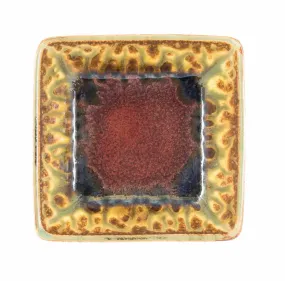 Blanket Creek Pottery - Small Square Plate (Rustic Red)