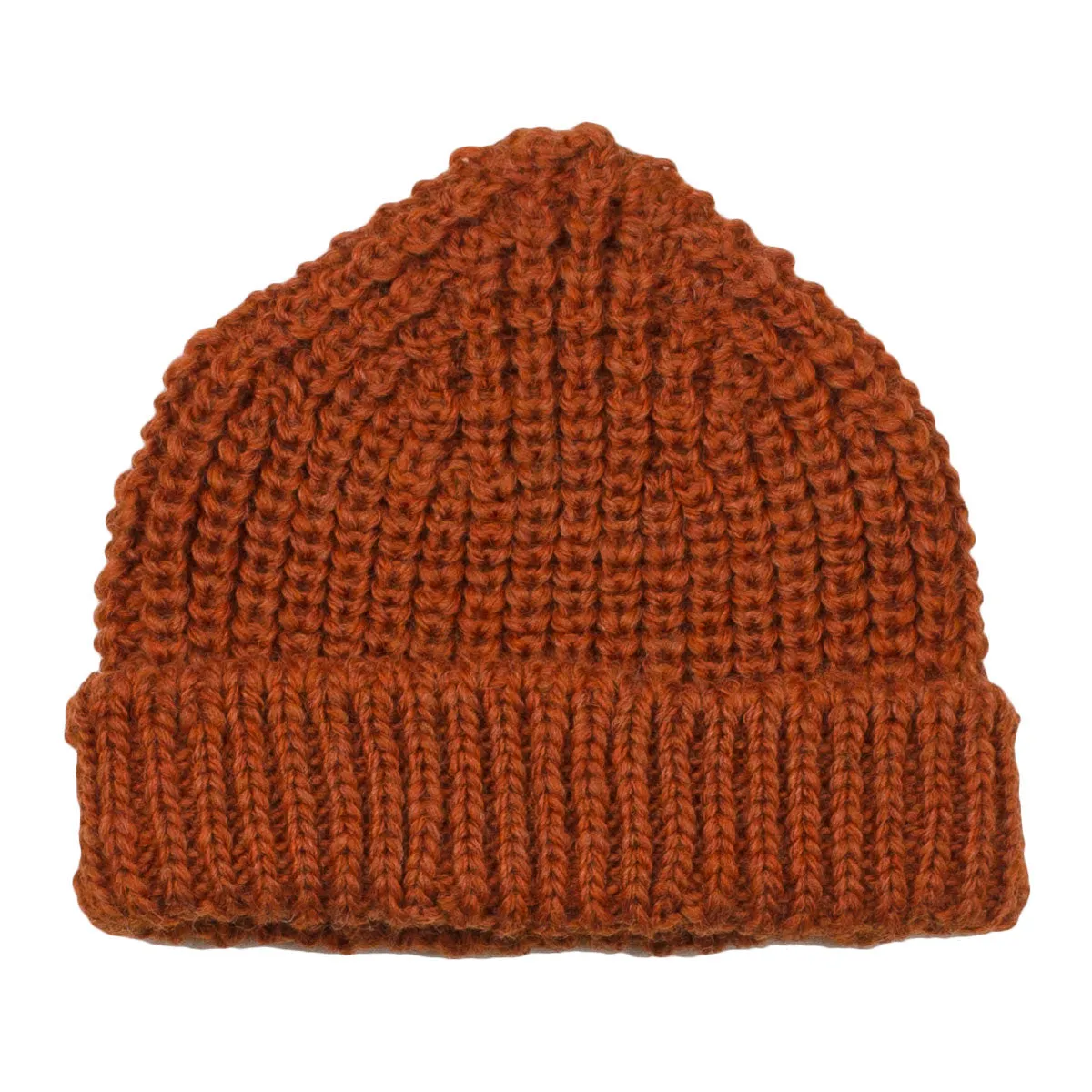 cableami - British Wool Short Beanie - Orange