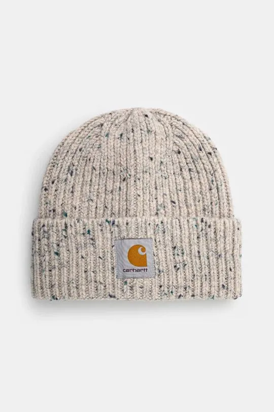 Carhartt WIP beanie Anglistic Beanie beige color thick knit I013193.2FNXX