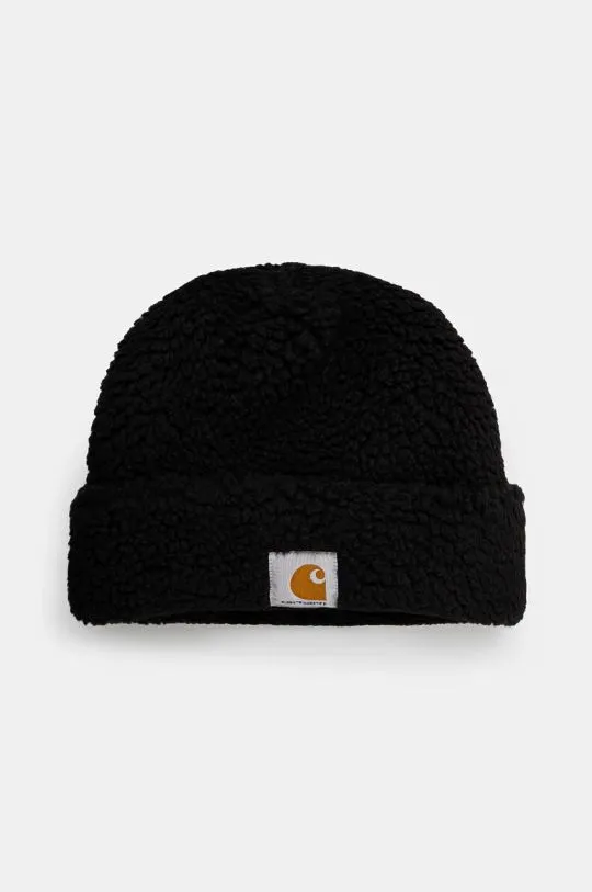 Carhartt WIP beanie Prentis Beanie black color thick knit I033848.89XX