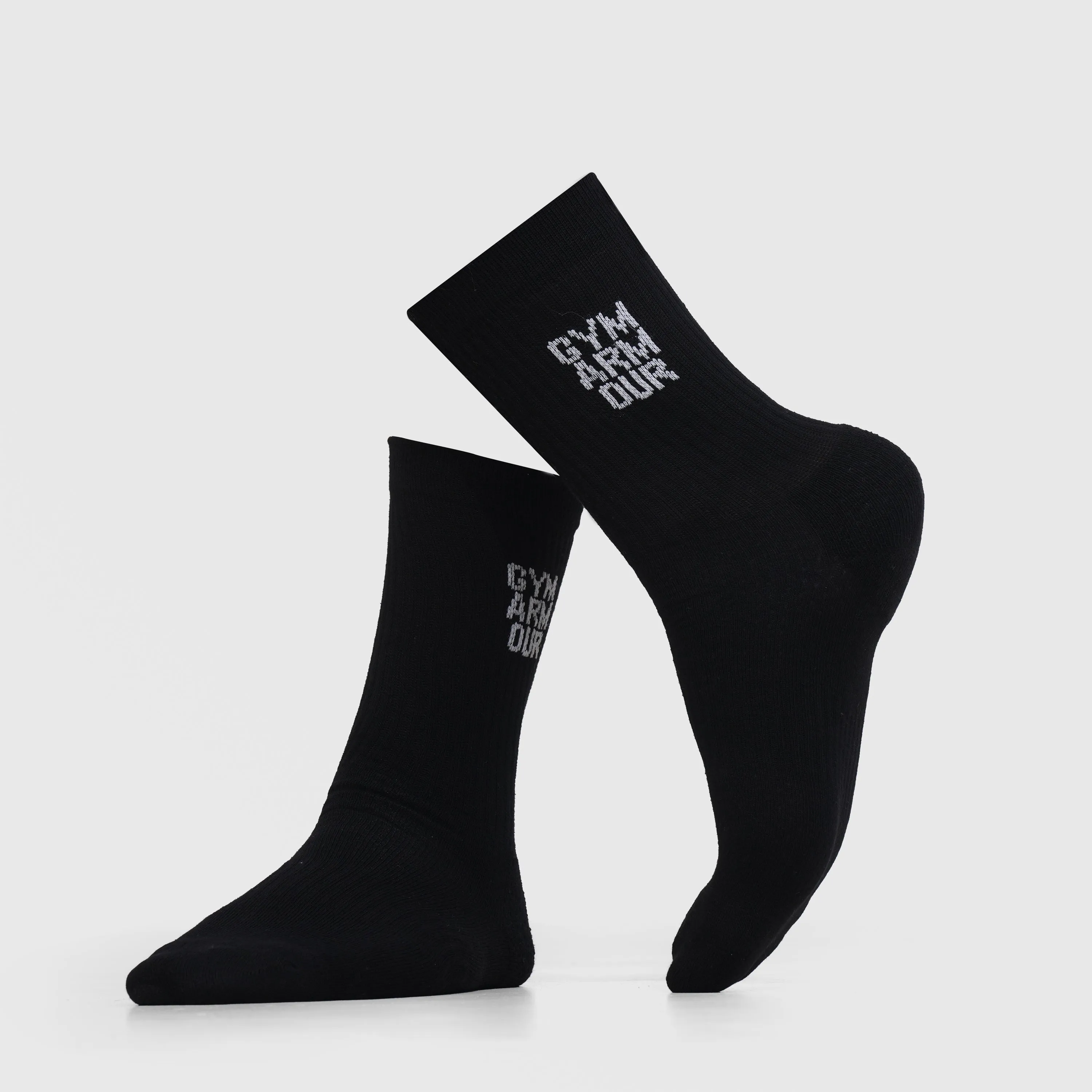 Crew Socks 2Pcs (Black + White)