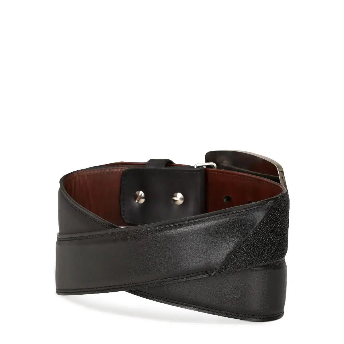 CV496MA - Cuadra black western fashion Stingray belt for men