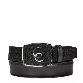 CV496MA - Cuadra black western fashion Stingray belt for men