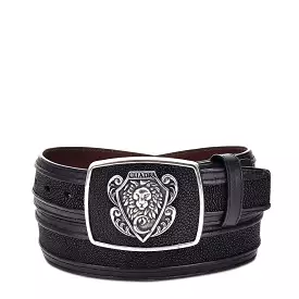 CV9B4MA - Cuadra black western fashion Stingray belt for men