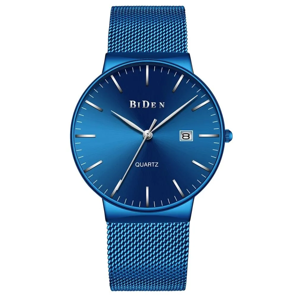 Designing Luxury Royal Blue Stainless Steel Watch For Men