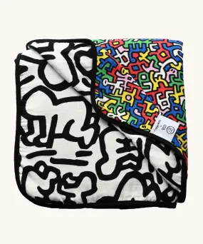 Etta Loves X Keith Haring Reversible Organic Muslin Blanket