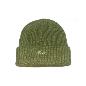 Fice Deep Knit Beanie - Olive Green