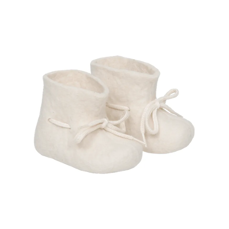 Glerups Baby Booties in Off-White - E-03-00