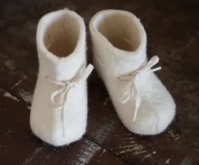 Glerups Baby Booties in Off-White - E-03-00