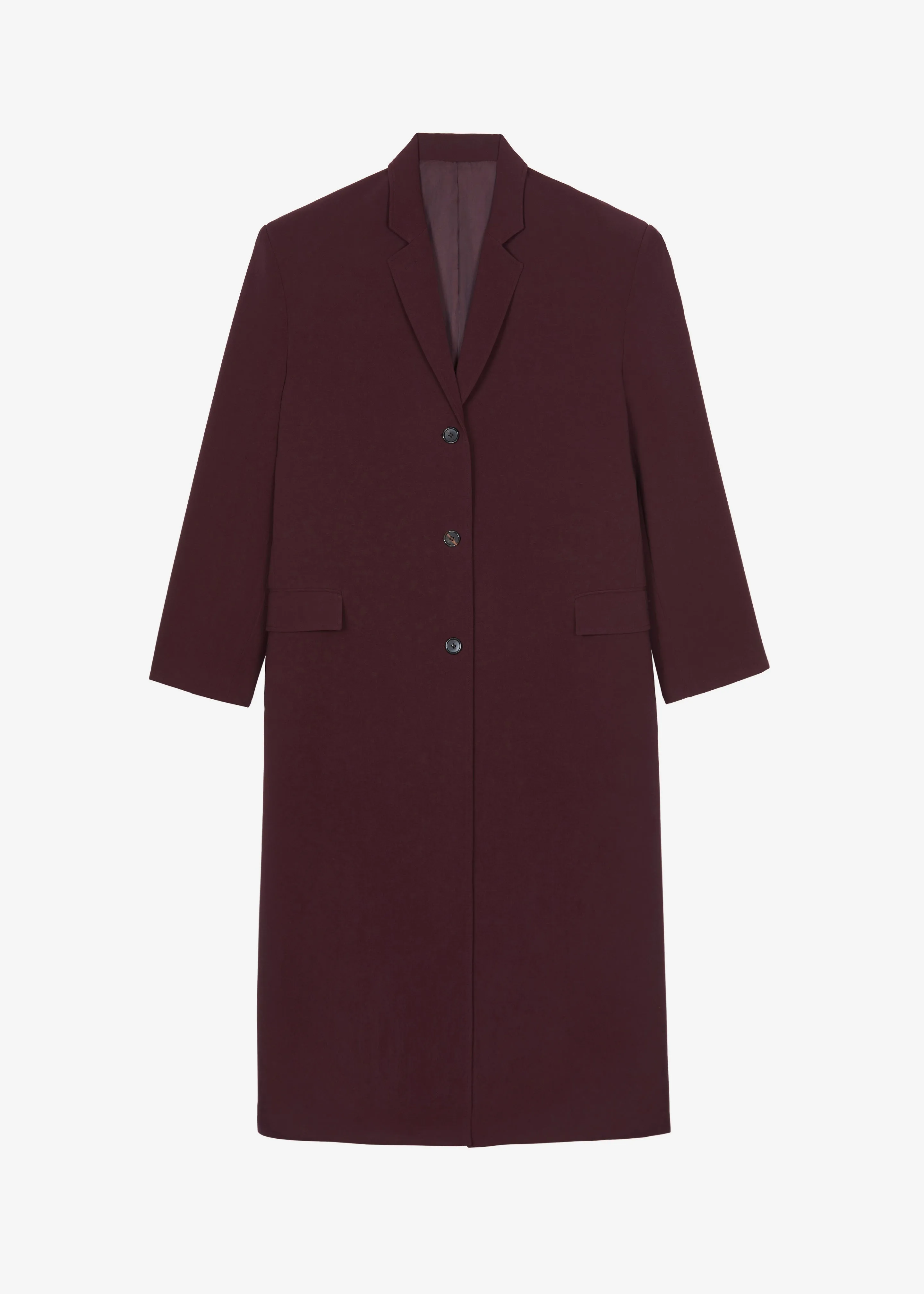 Hampton Long Coat - Burgundy