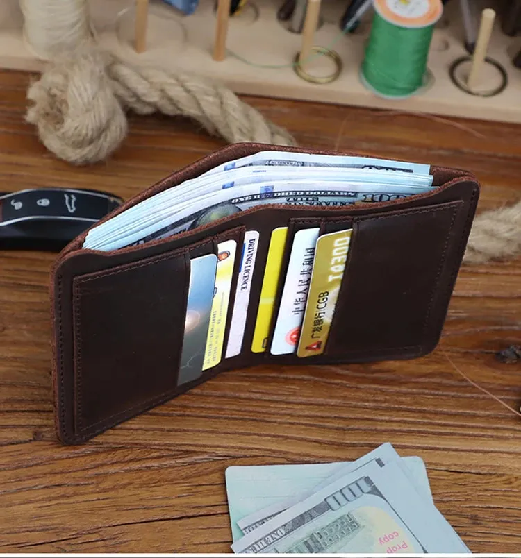 Handmade Retro Style Genuine Leather Wallet for Men and Women