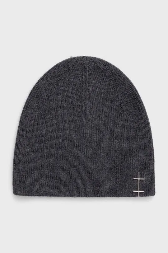 Heliot Emil wool beanie gray color 16.107.BLK01