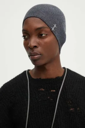 Heliot Emil wool beanie gray color 16.107.BLK01