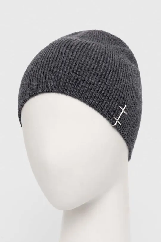 Heliot Emil wool beanie gray color 16.107.BLK01