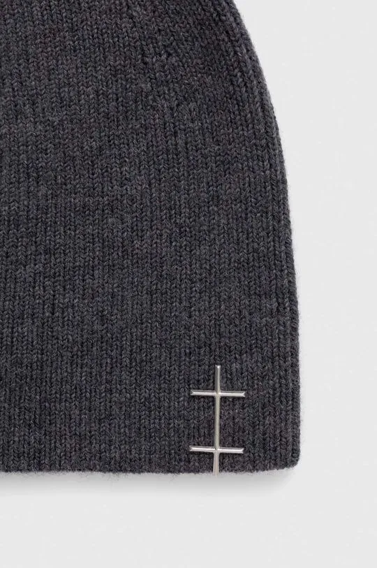 Heliot Emil wool beanie gray color 16.107.BLK01