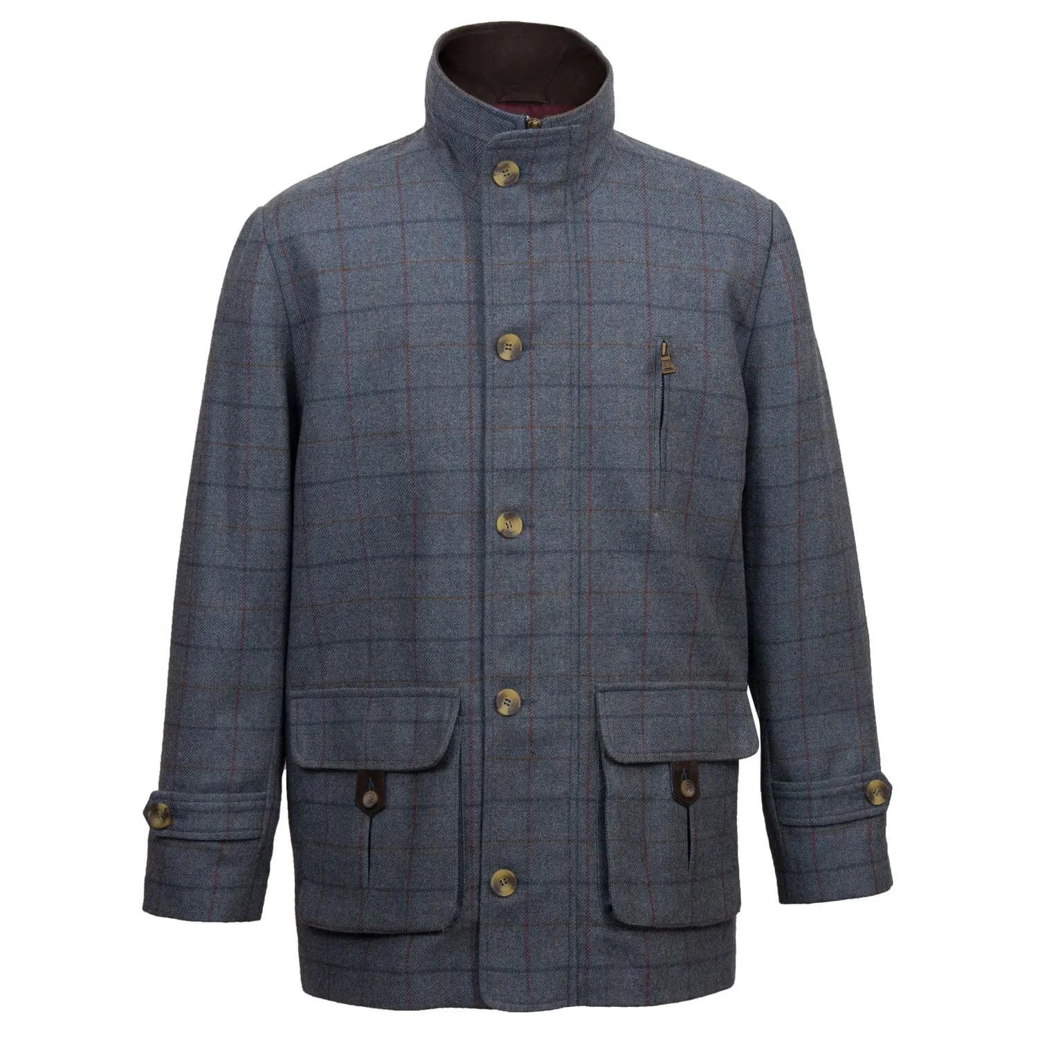 Hewitt: Men's Tweed Blue Country Coat