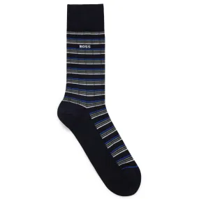 Hugo Boss Striped Navy Socks