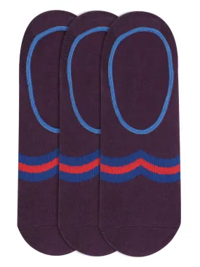 JUMP USA Women's Cotton Shoe Liner Socks (Purple,Blue,Pink, Free Size) Pack of 3