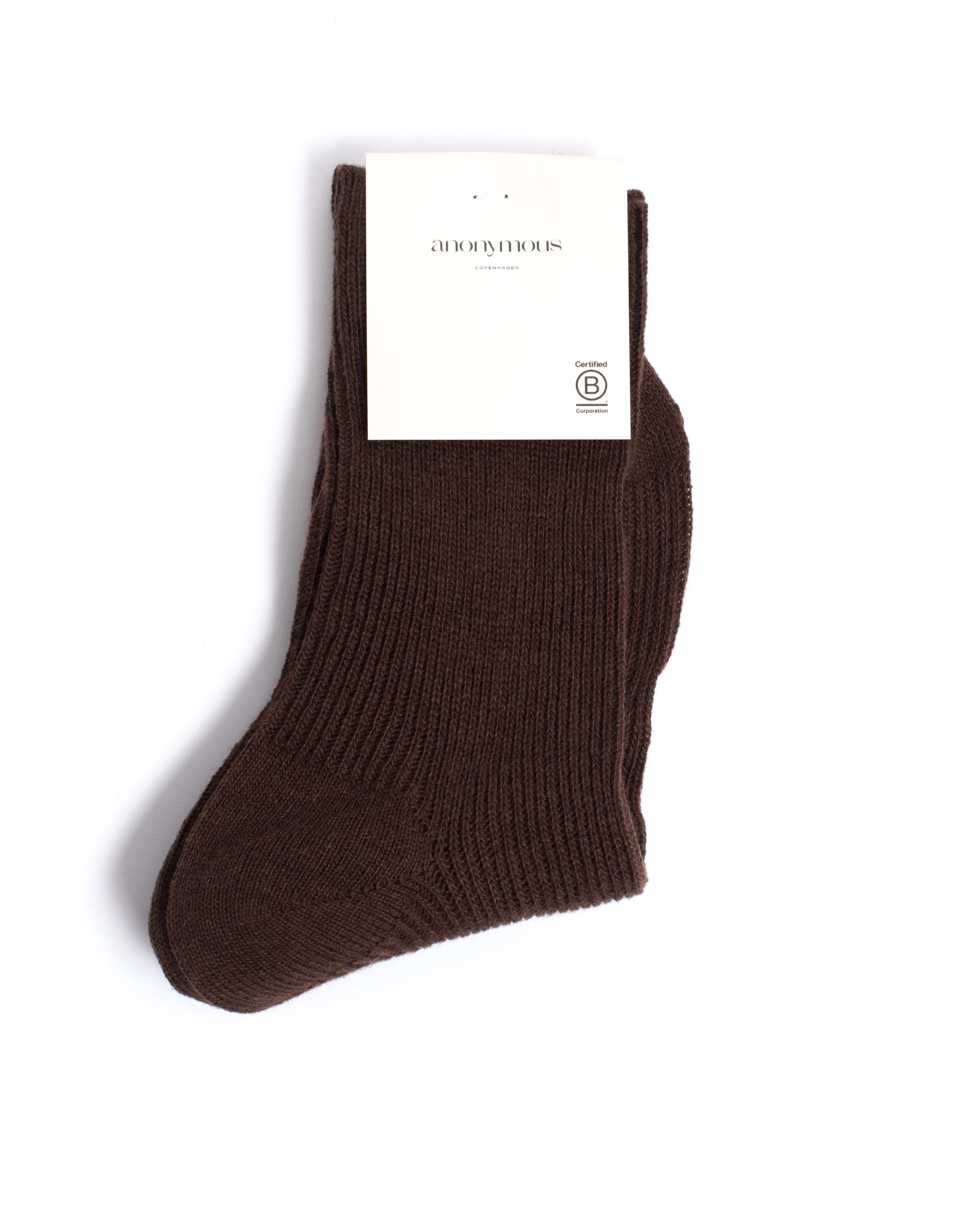 Lanai cashmere socks 70% wool 30% cashmere Chocolate