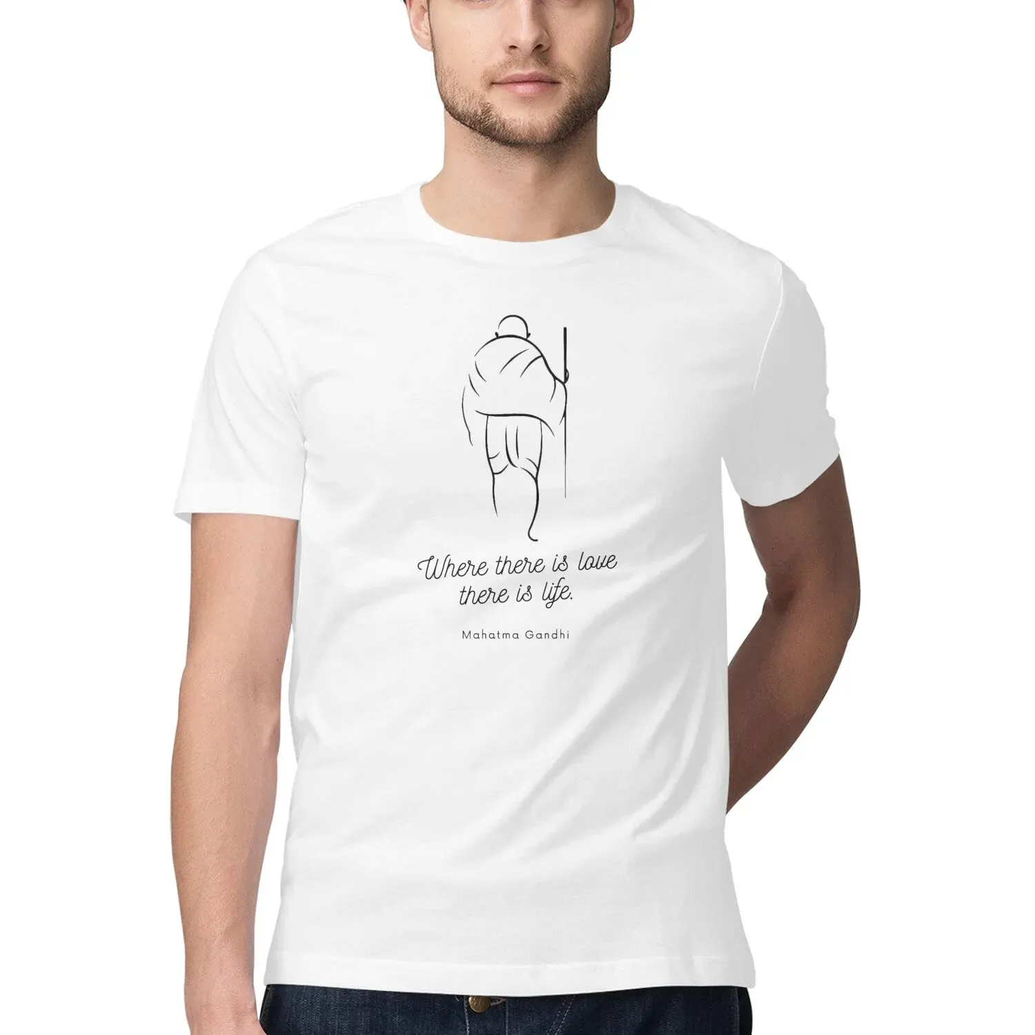 Love and Life Gandhi T-shirt for Men