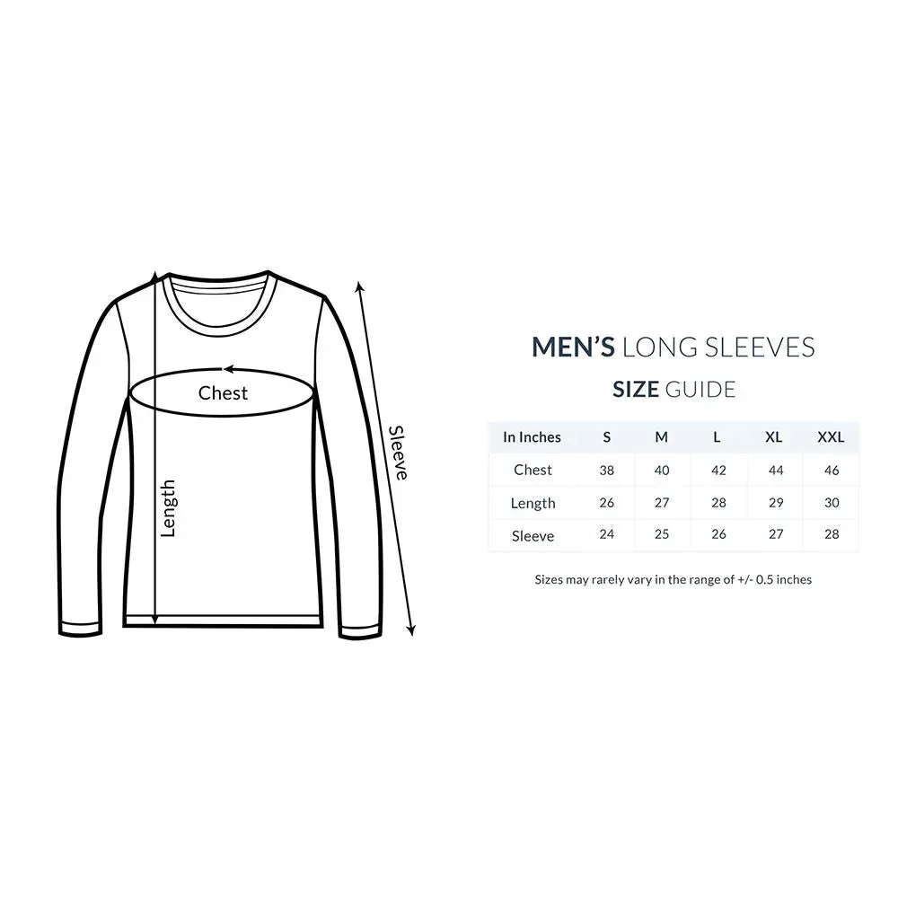 Love Typography Print Full Sleeves Cotton T-shirt for Men