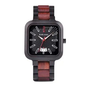 Luxury Retro Casual Quartz Movement Wooden Wristwatch for Men