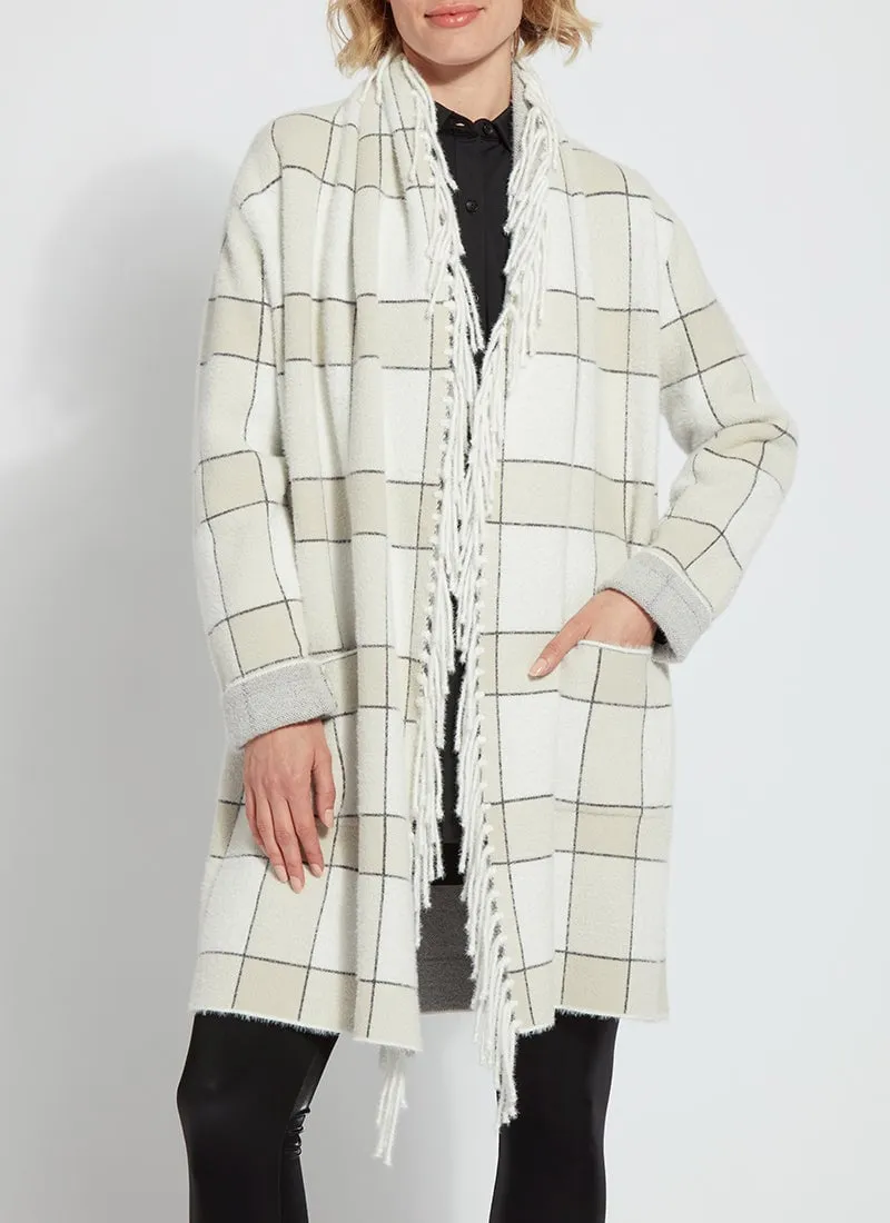 Lysse Mystic Fringe Sweater Coat Winterland Plaid