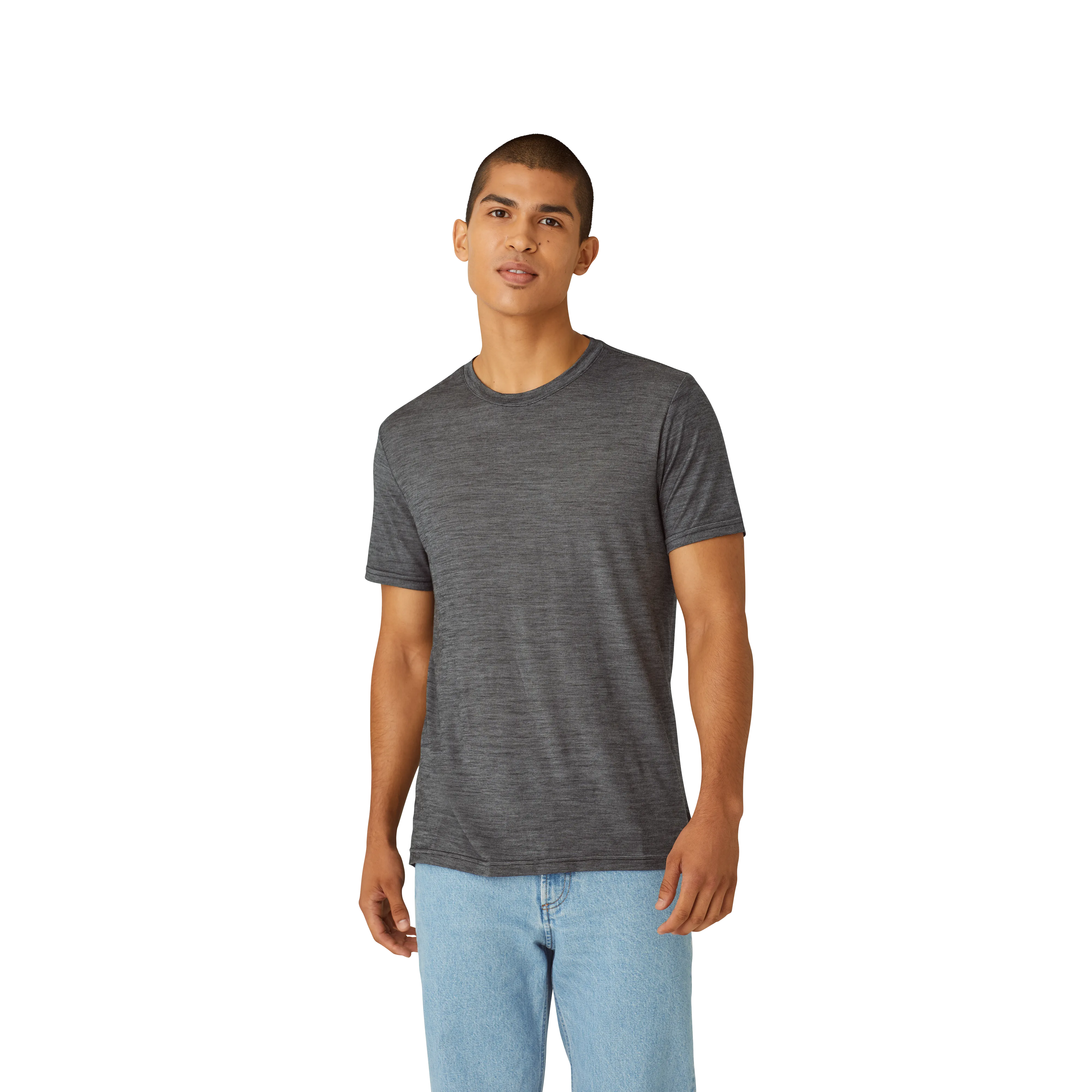 Men's Merino Wool Blend Crew Neck T-Shirt