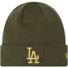 New Era LA Dodgers Metallic Cuff Knitted Beanie  - Green