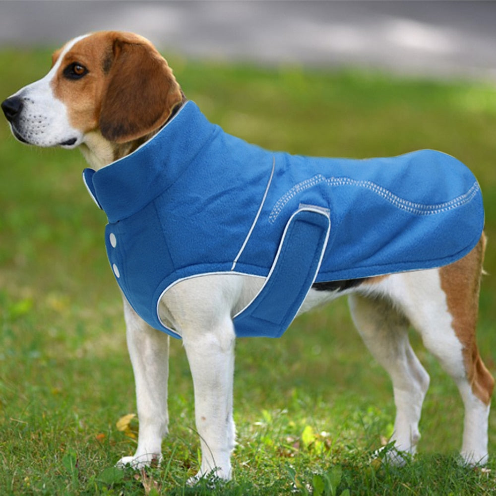 New Style Pet Jackets Warm Autumn And Winter Big Polar Fleece Dog Cotton-padded Clothes Reflective Stripe Dog Clothes S-5xl