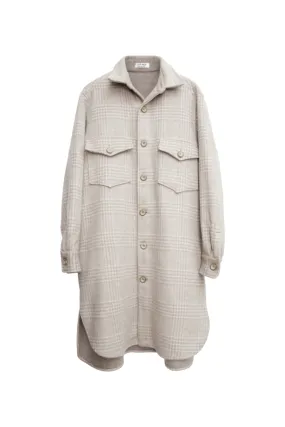 Oversized Cottage Coat - Plaid Oatmeal