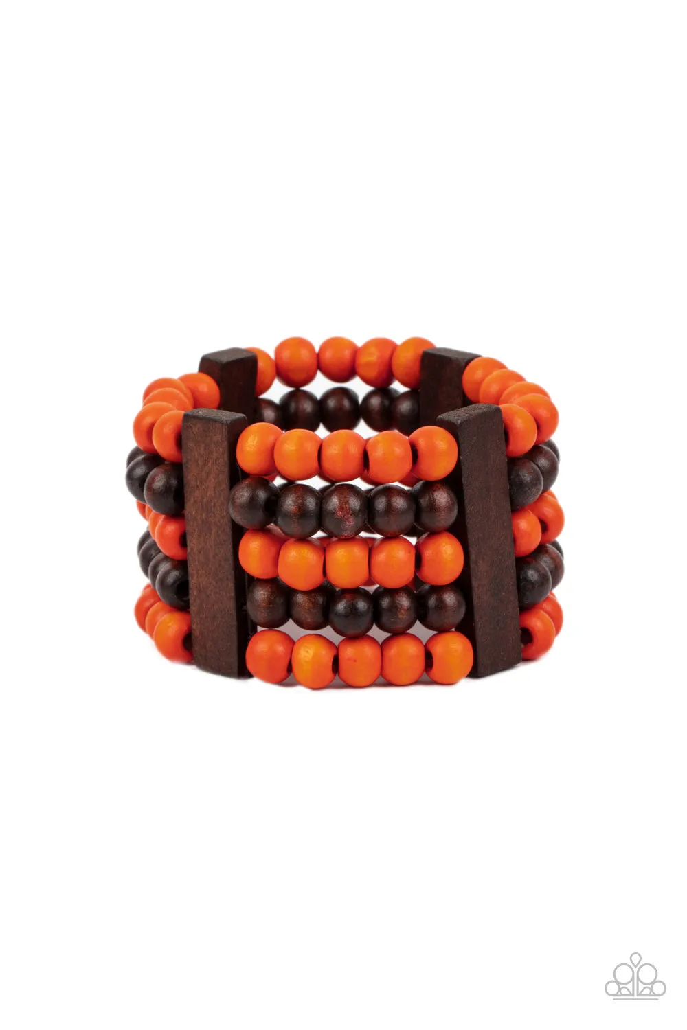 Paparazzi Accessories - Caribbean Catwalk - Orange Bracelet