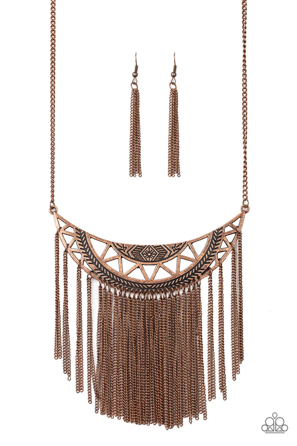 Paparazzi Accessories - Empress Excursion - Copper Necklace