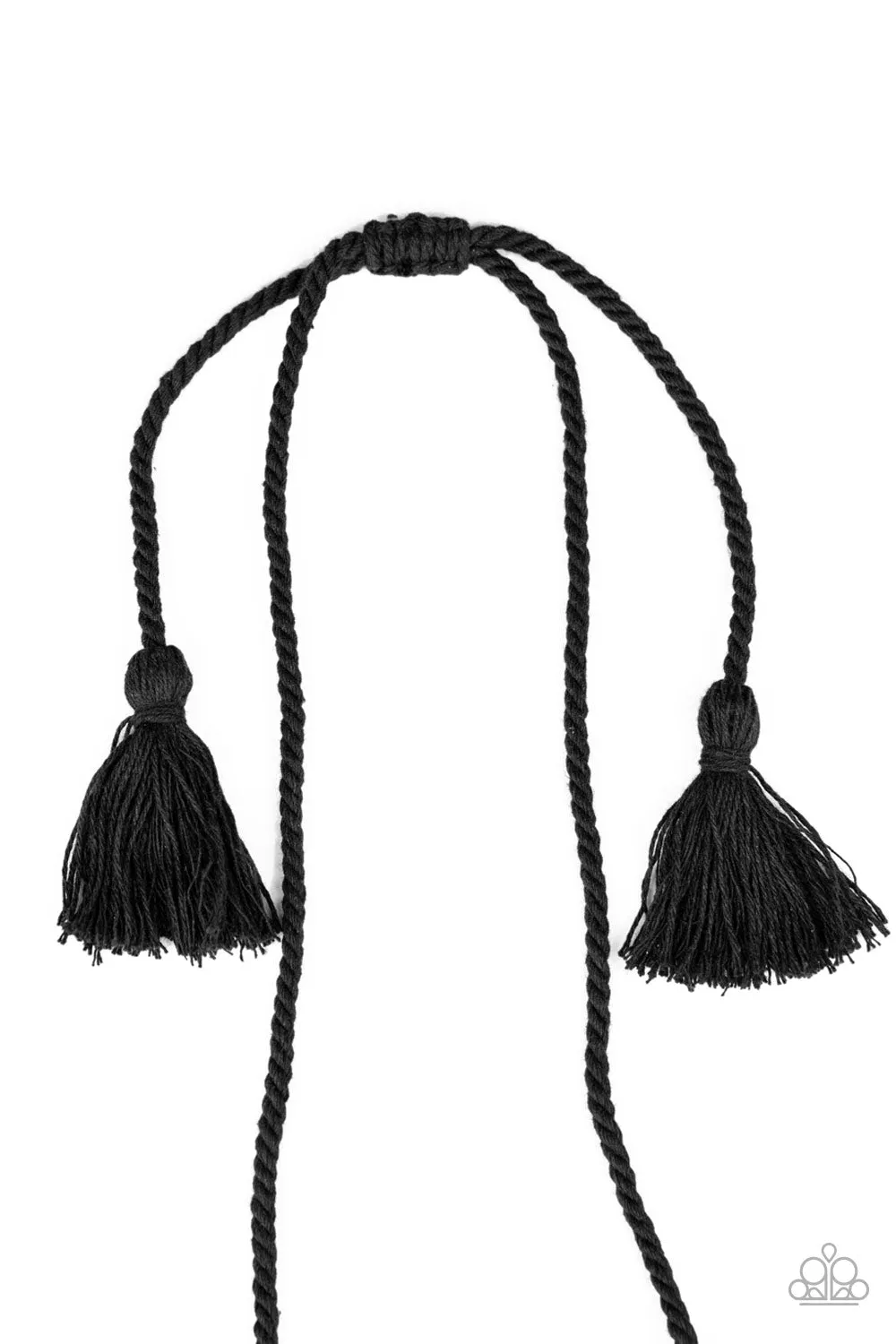 Paparazzi Accessories - Macrame Mantra - Black Necklace