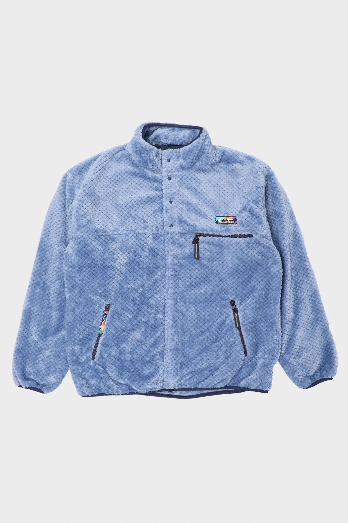 Poppy Thermal Fleece - Blue/Grey