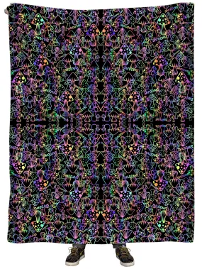 Psychedelic Shrooms Plush Blanket