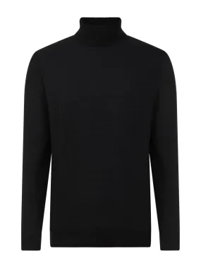 Pull dolcevita in filato Winter Basic - Nero