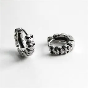 Punk Rock Skull Stainless Steel Earrings for Men