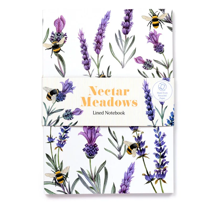 Recycled Paper A5 Lined Notebook - Nectar Meadows MEMO98