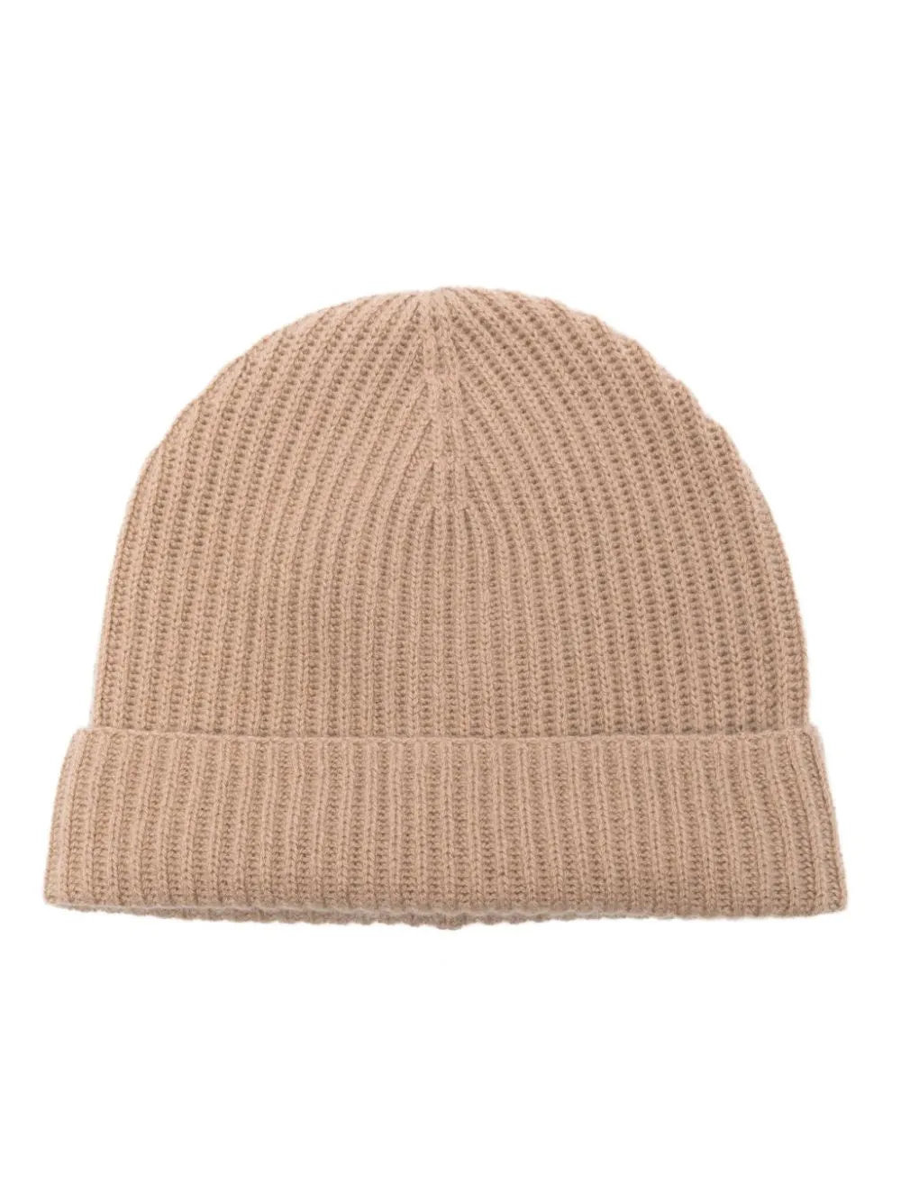 Ribbed cashmere beanie, honey blonde